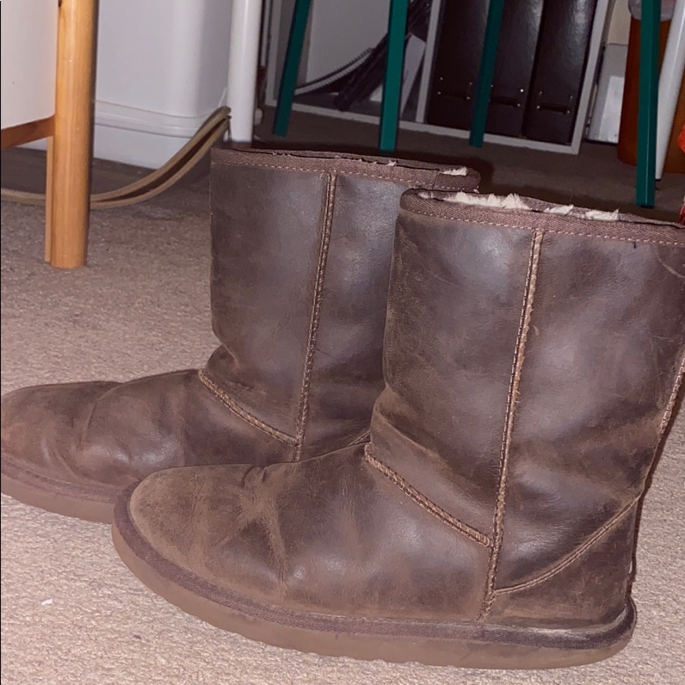Brown Leather UGG Boots
